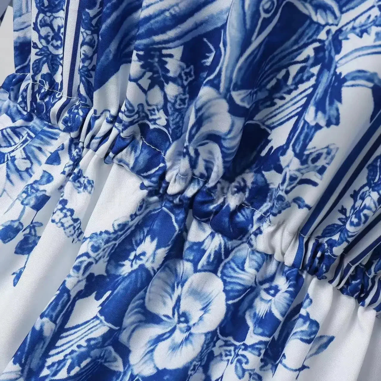 Robe Kimono Bleue Longue