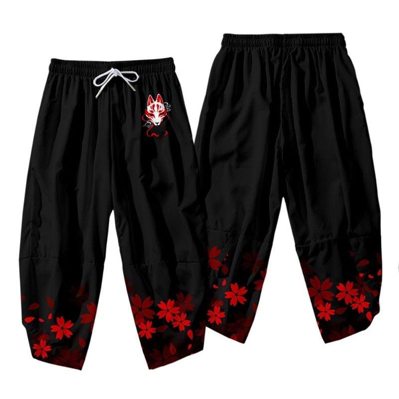 Kimono Homme pantalon rouge
