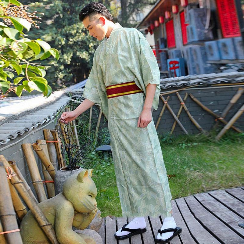 Kimono Japonais Homme Vert