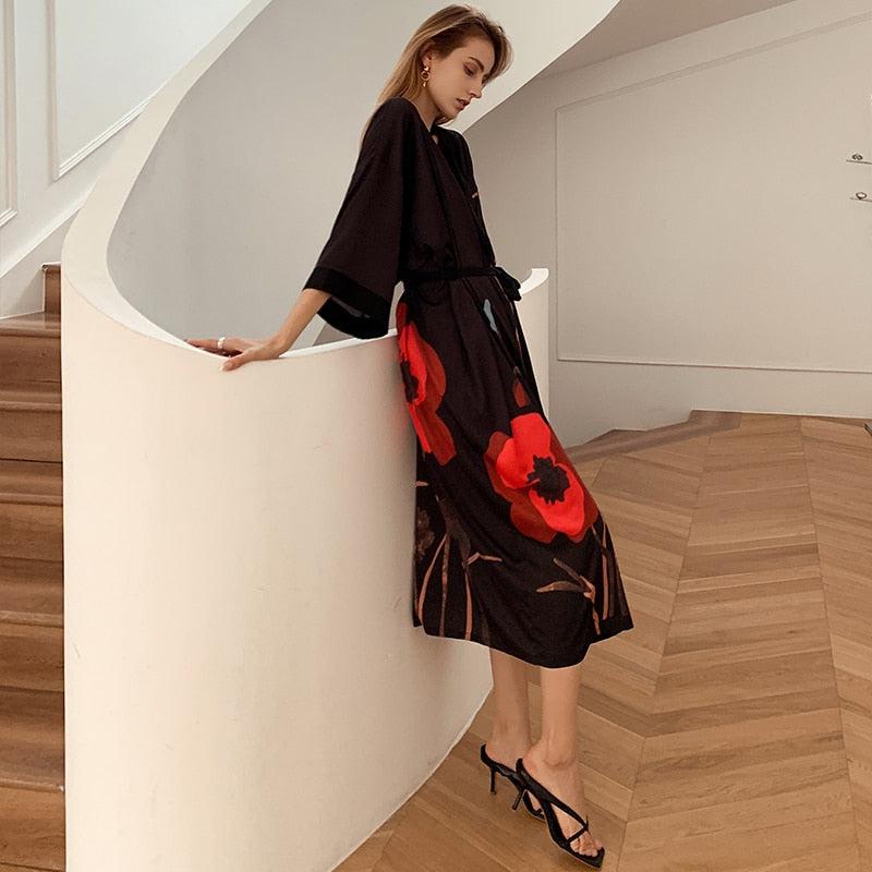 Kimono Pyjama Long à Manche Courte