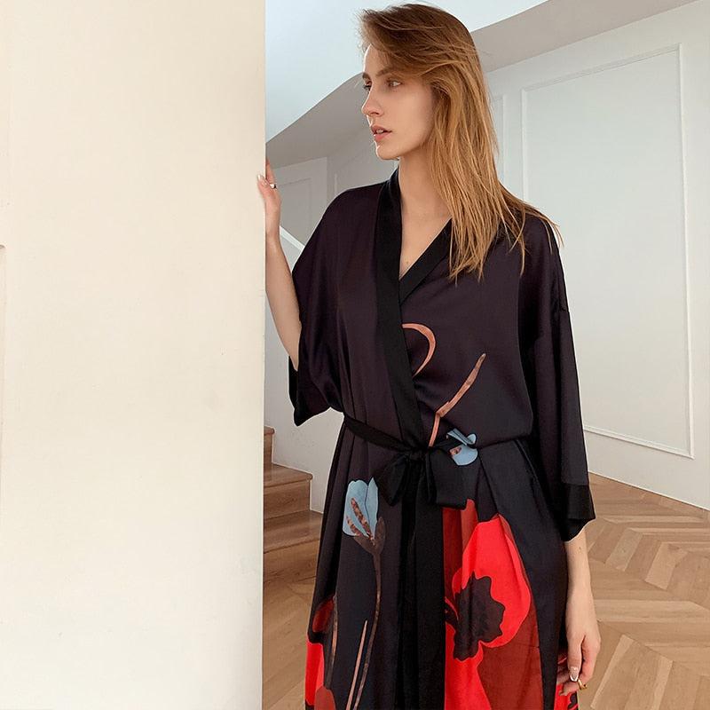 Kimono Pyjama Long à Manche Courte