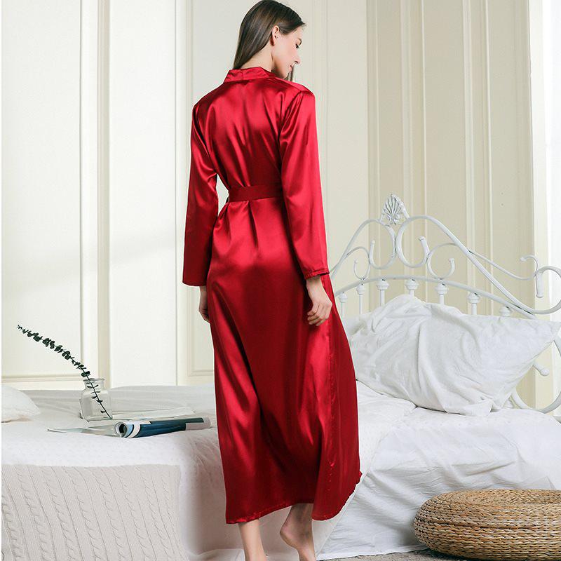 Kimono Satin Rouge Femme