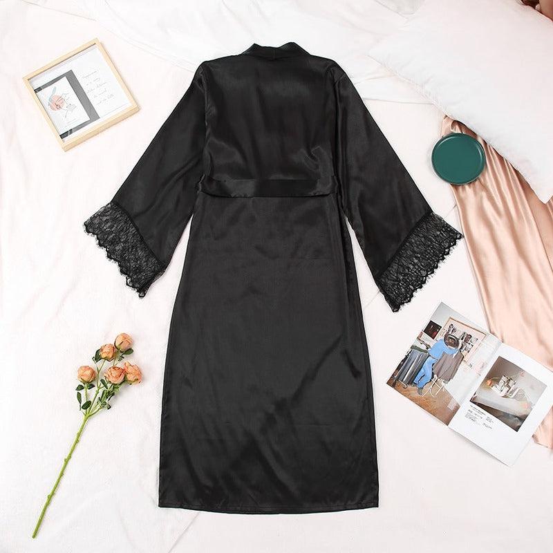 Kimono Femme Nuit Dentelle Dos