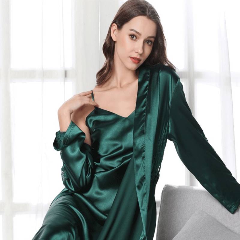 Kimono Style Robe Verte