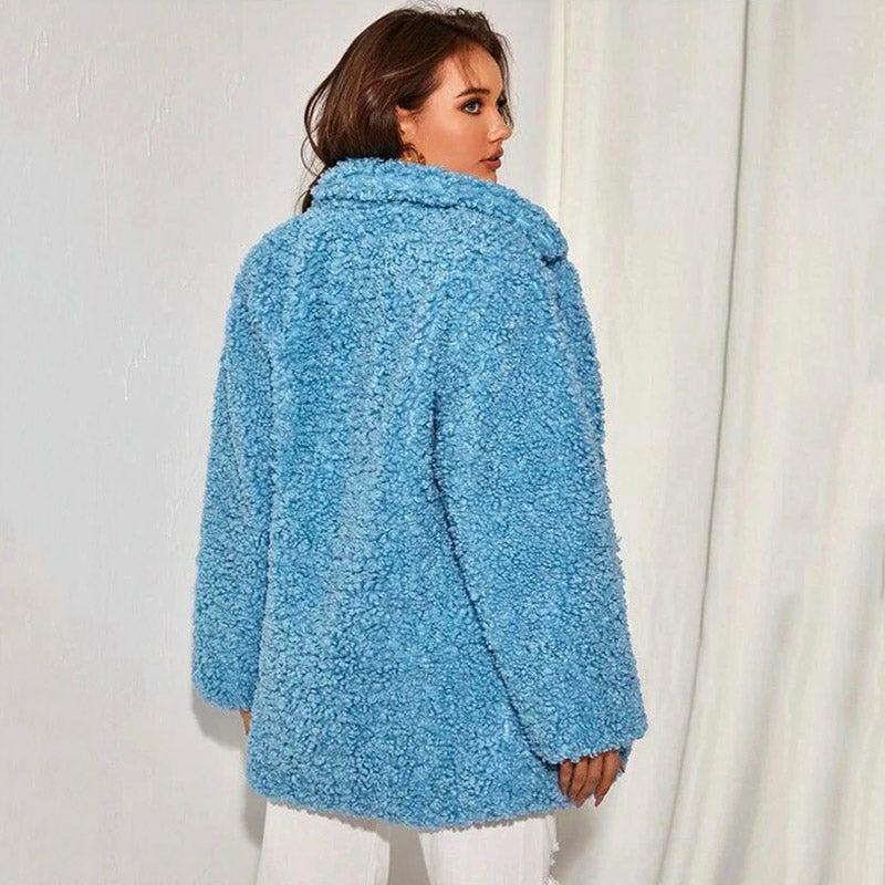 Manteau Femme Hiver Bleu Ciel