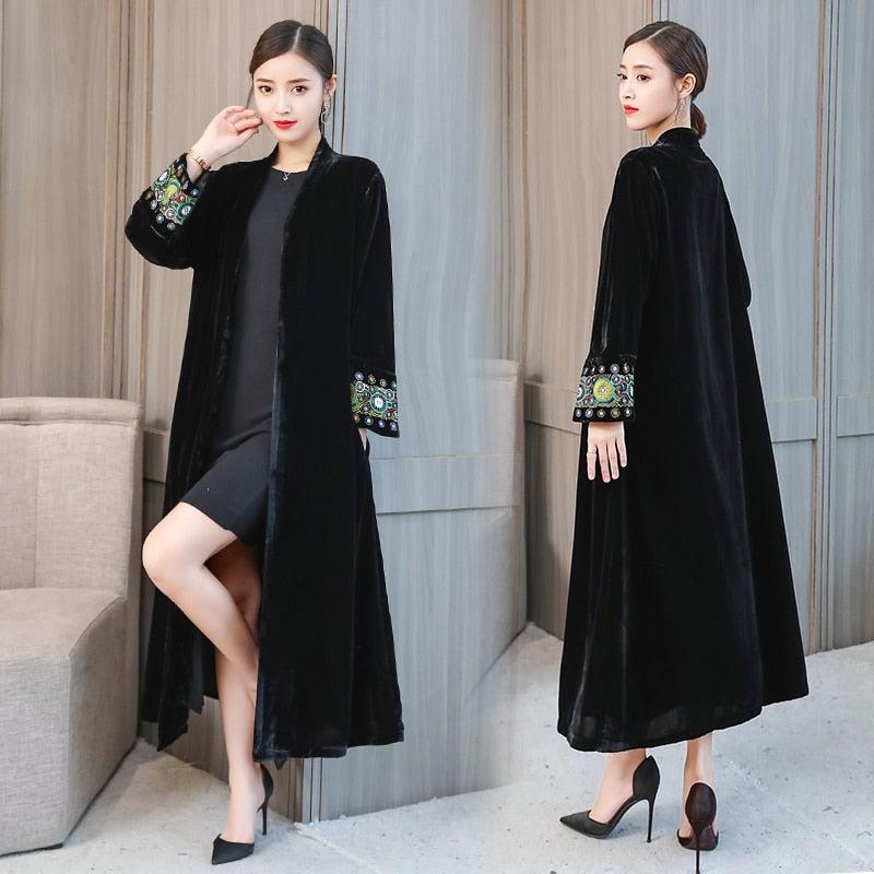 Manteau Kimono Noir Design