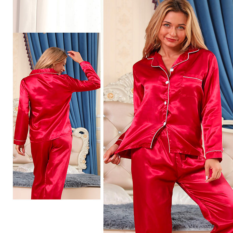 Pyjama Femme Kimono et Pantalon Satin