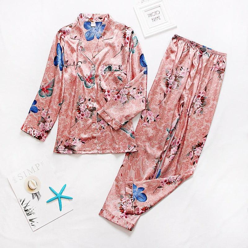 Pantalon Pyjama Satin Rose Design