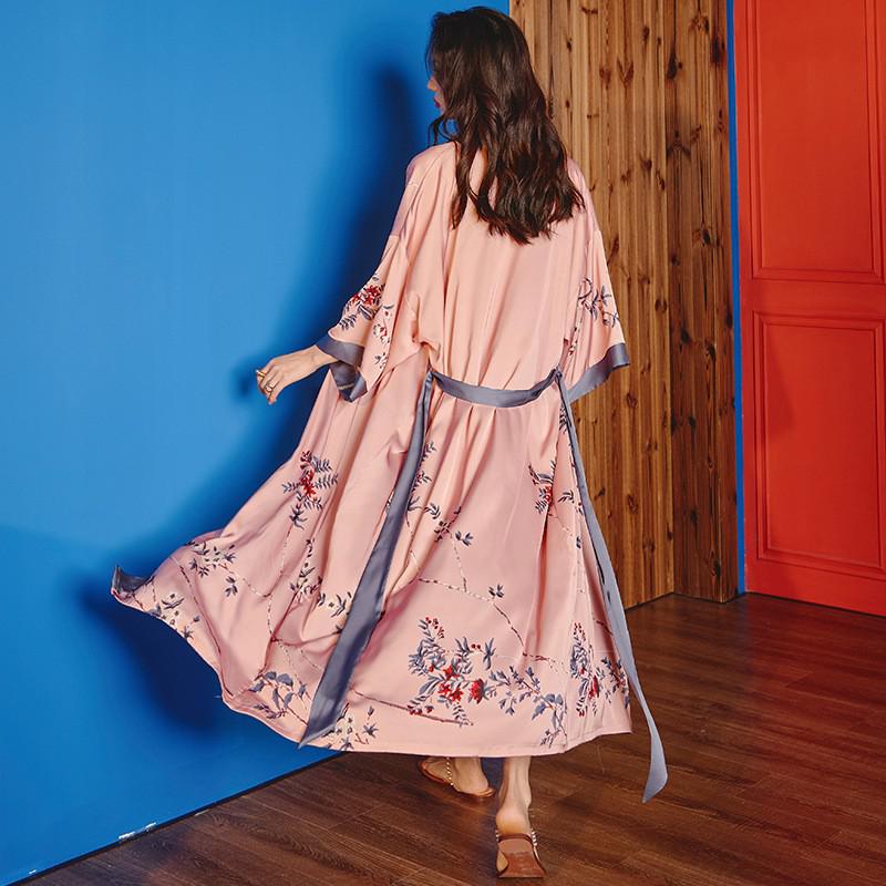 Peignoir Femme Kimono Rose Pale