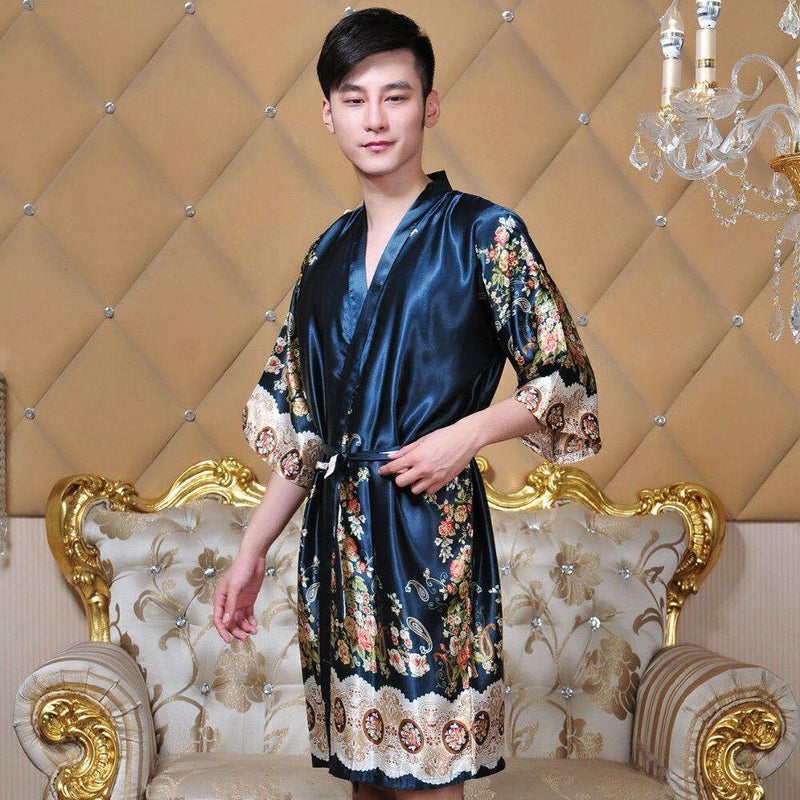 Peignoir Kimono Homme Manches Courtes