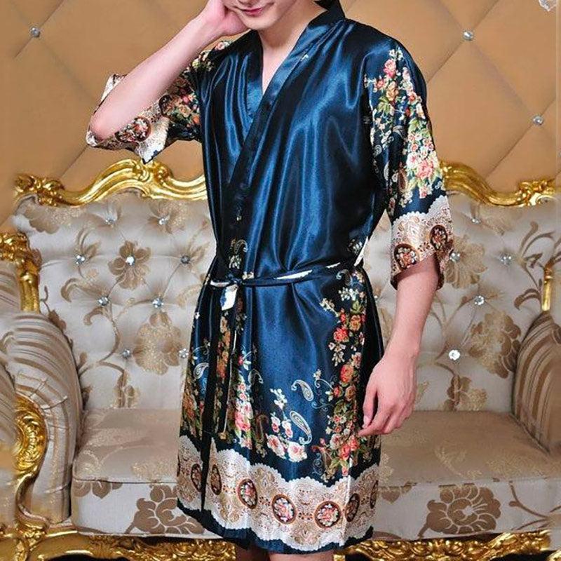 Peignoir Kimono Homme Manches Courtes