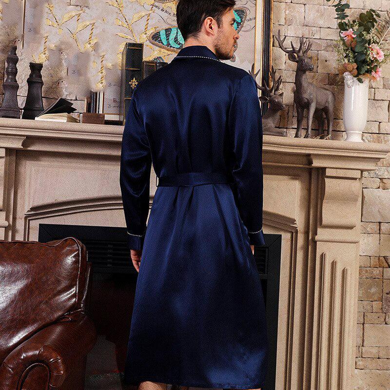 Pyjama Homme Soie Bleu