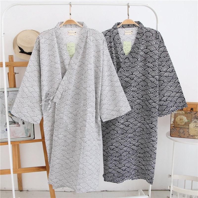 Pyjama Kimono Japonais Vagues