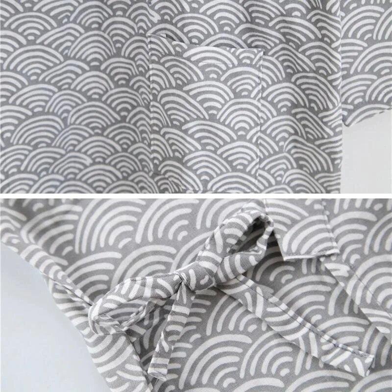 Pyjama Kimono Japonais Vagues