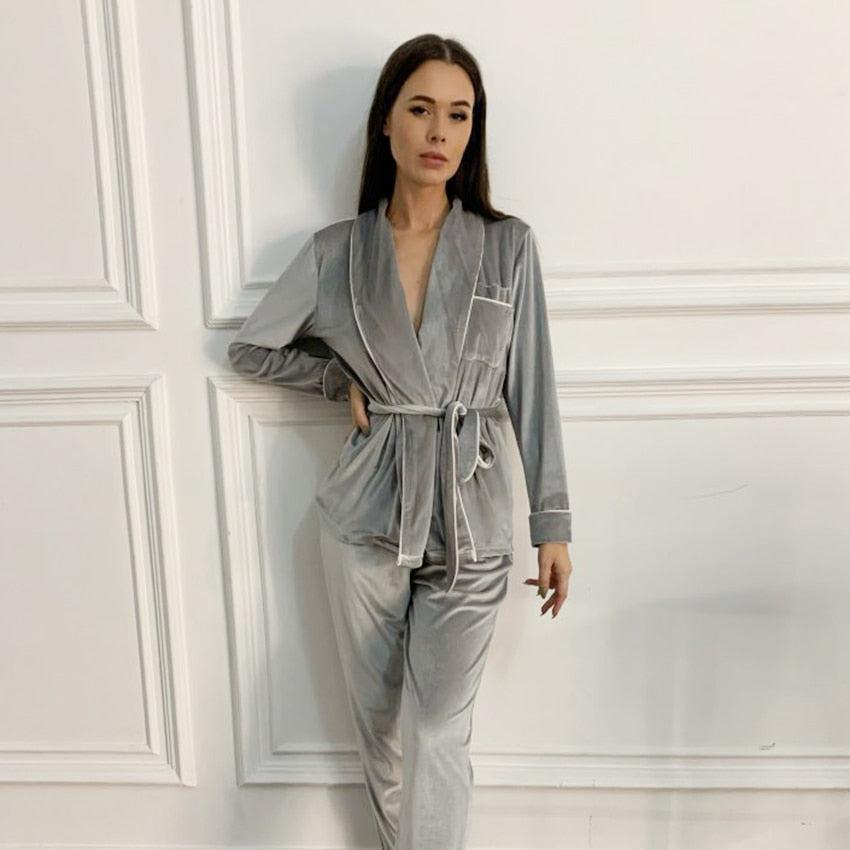 Pyjama Kimono d'Hiver Polaire