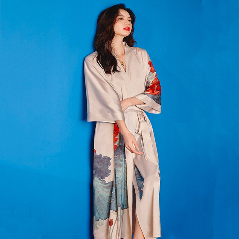 Robe Kimono Pyjama Blanche