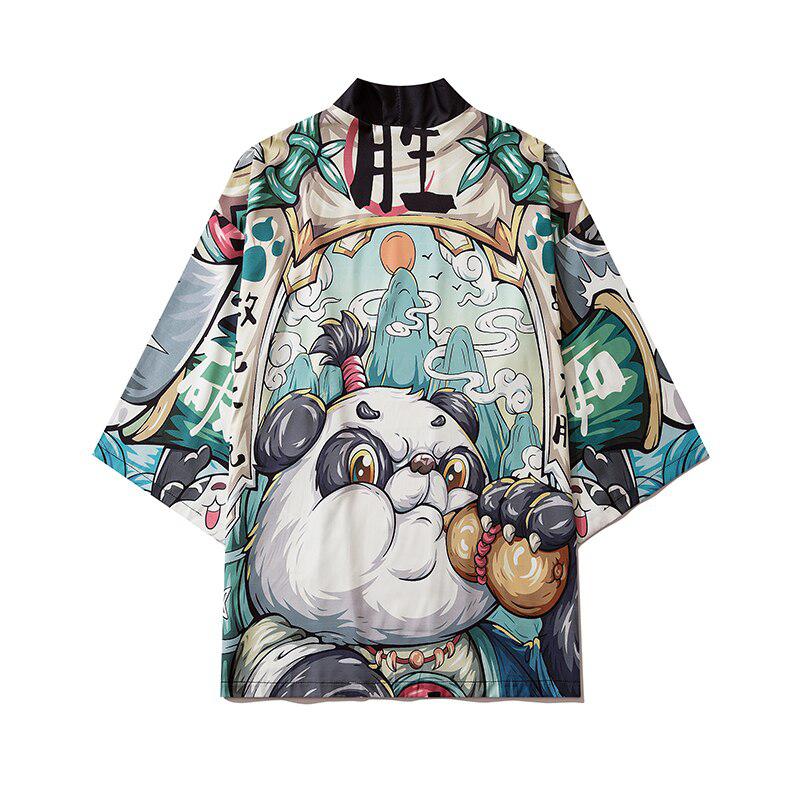 Veste Kimono Japonais Panda Dos