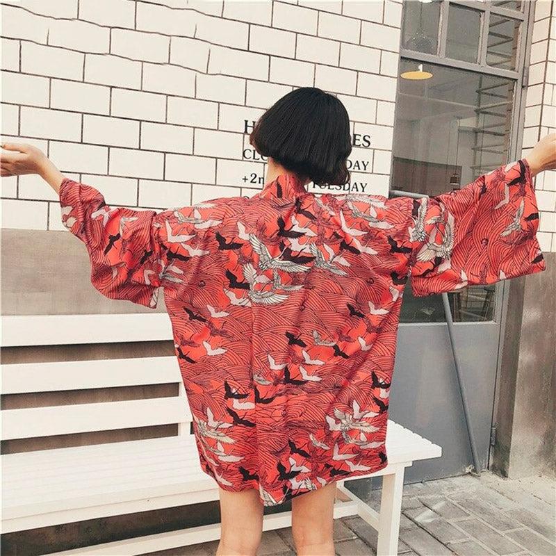 Veste Kimono Rouge Dos