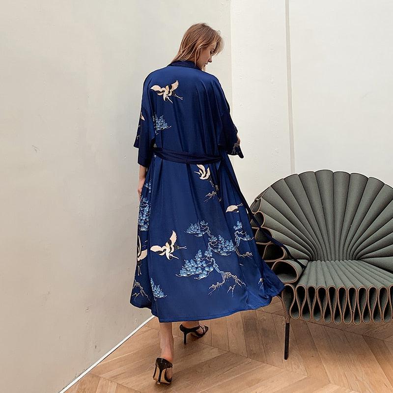 Kimono Femme Bleu Nuit