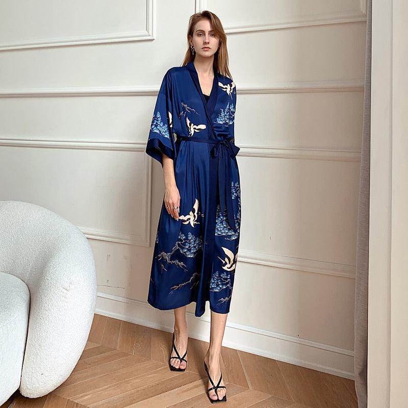 Kimono Femme Bleu Nuit