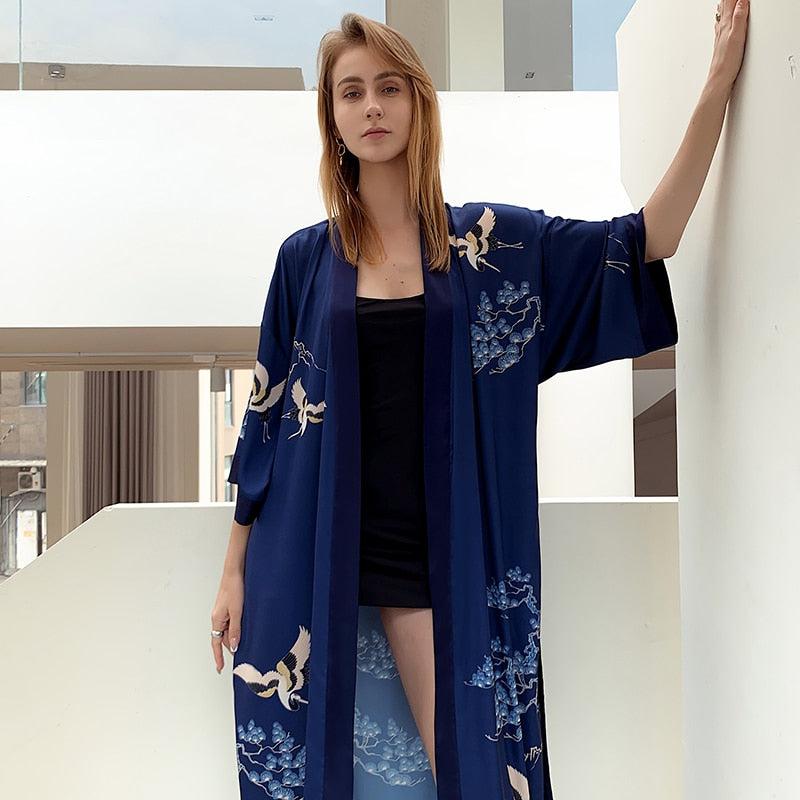 Kimono Femme Bleu Nuit