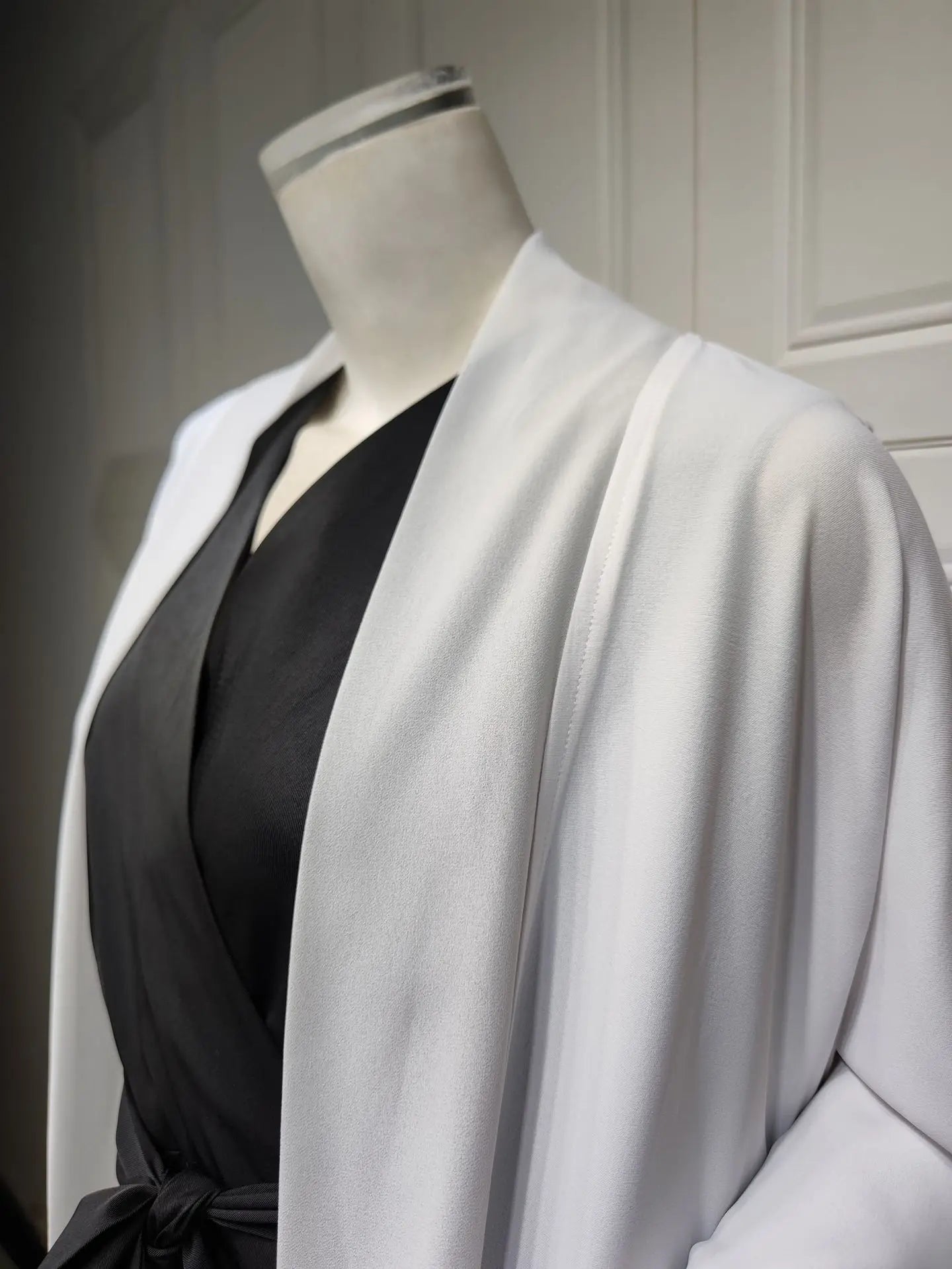 Abaya Kimono Blanc Fluide polyester