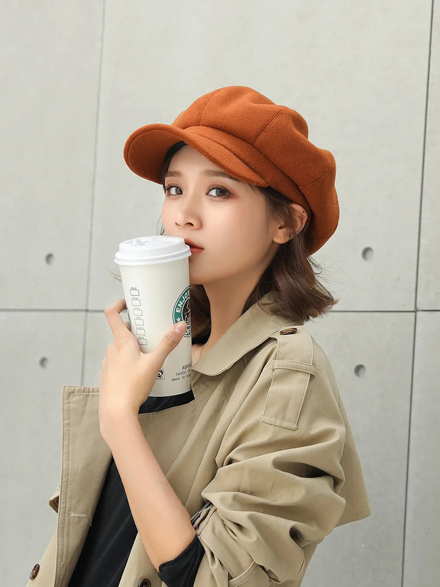 Chapeau Béret Femme Marron