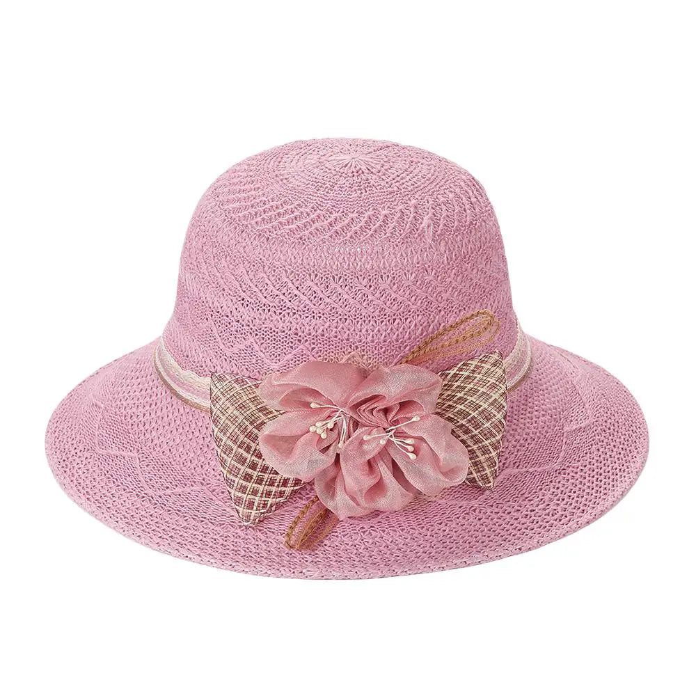 Chapeau de Paille à Fleur Violet