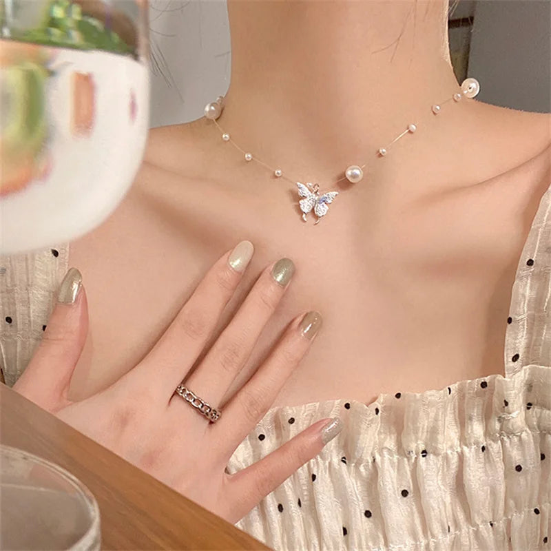 Collier de Perles Papillon