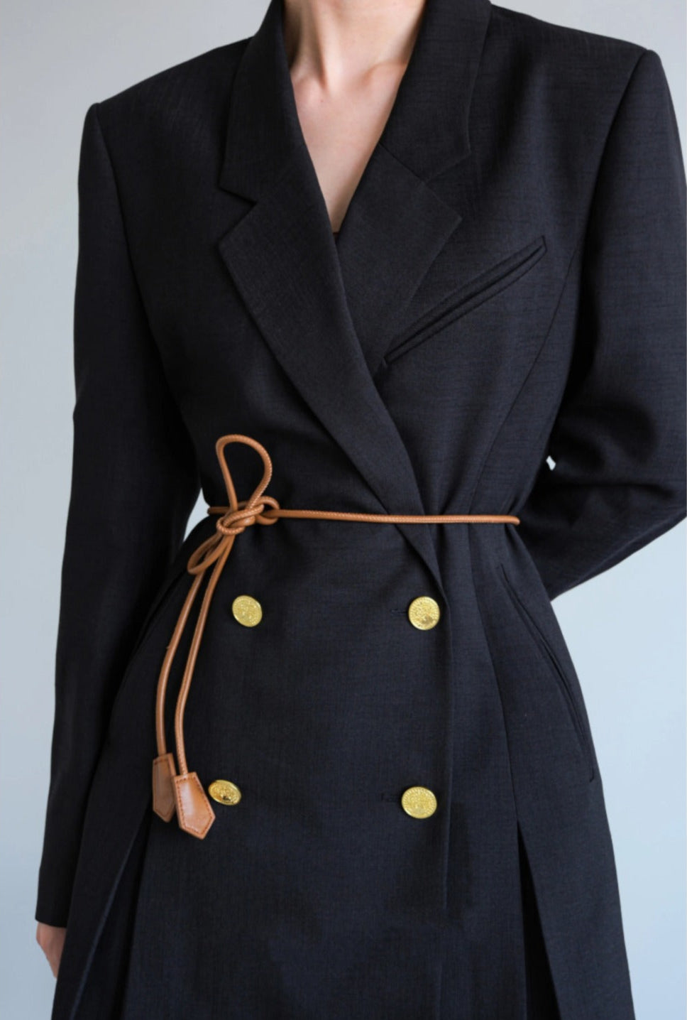 Corde de Taille Fine Elégante Marron