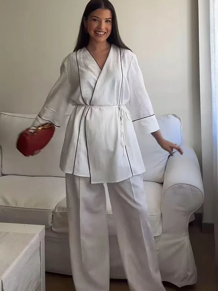 Ensemble Kimono Blanc Léger Estival