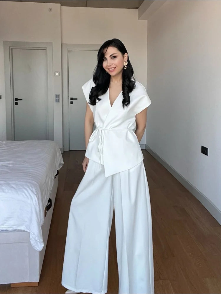 Ensemble Kimono Gilet Blanc