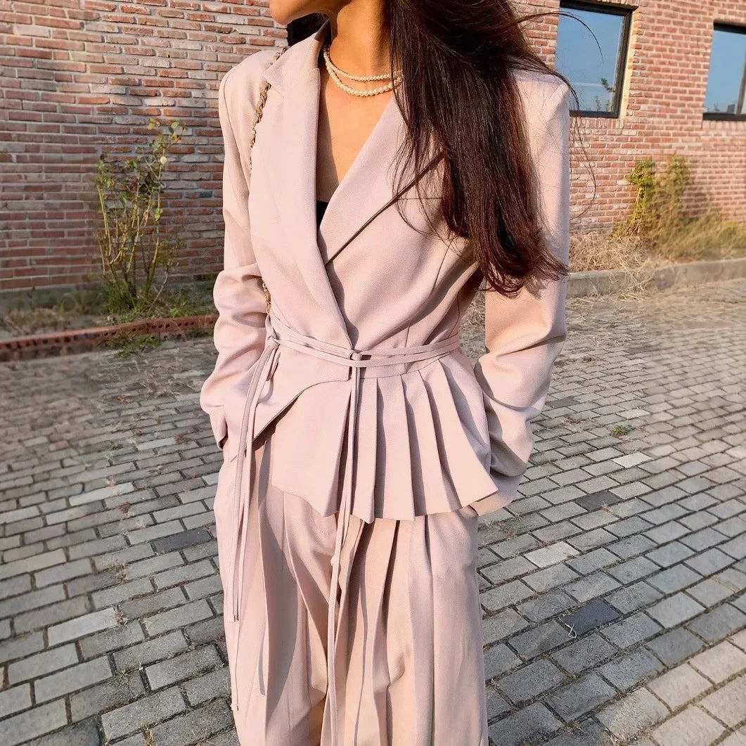 Ensemble Kimono Rose Ample à Plis