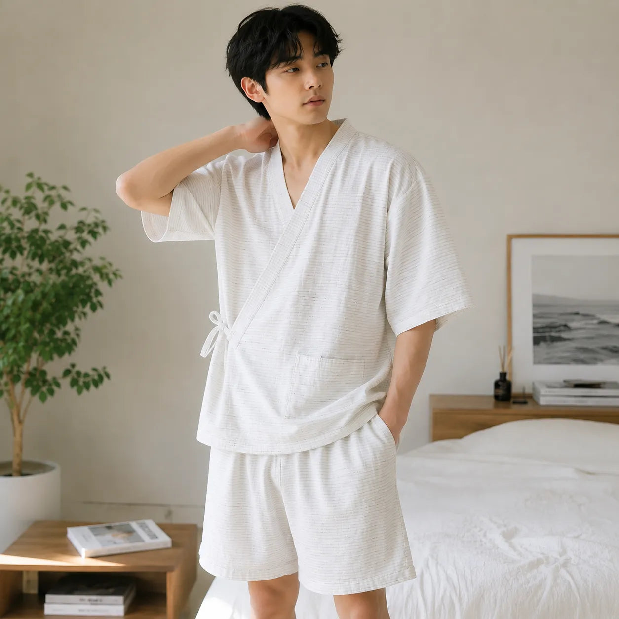 Ensemble Pyjama Kimono Blanc