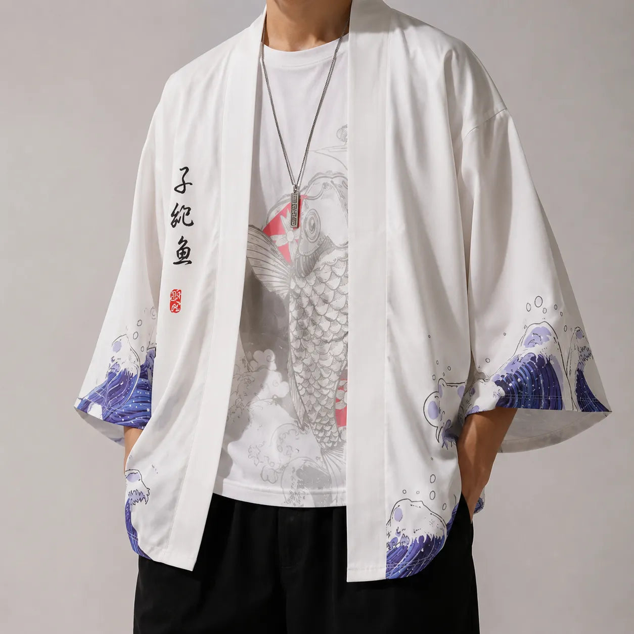 Haori Imprimé Mer Agité