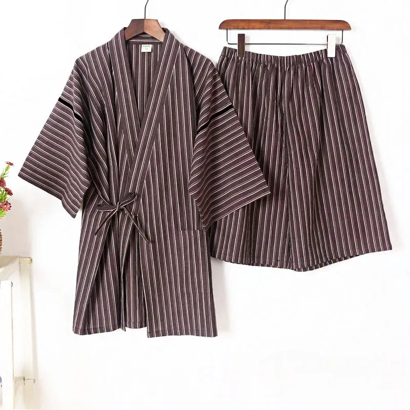 Jinbei Été Homme Rayé Stylé