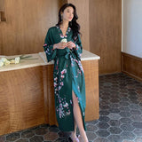 Kimono Femme Fleuri Vert