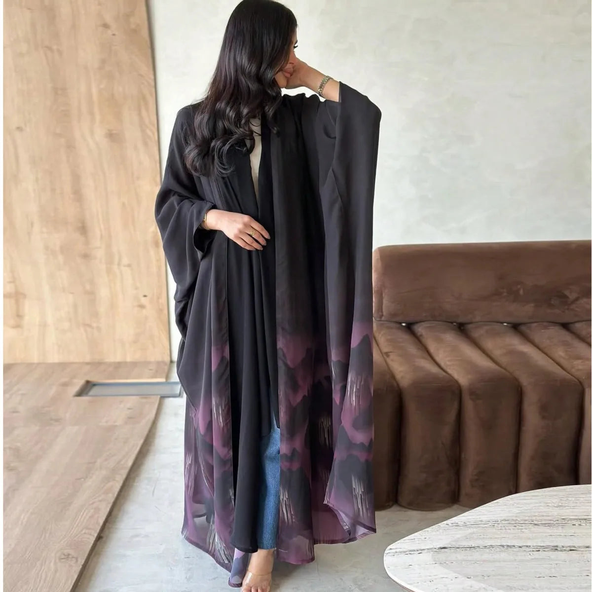 Kimono Abaya à Motifs Élégants