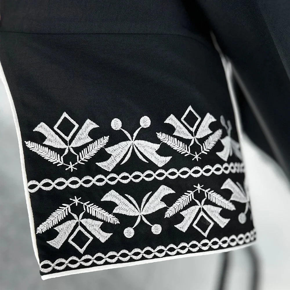 Kimono Abaya Noir Chic brodé
