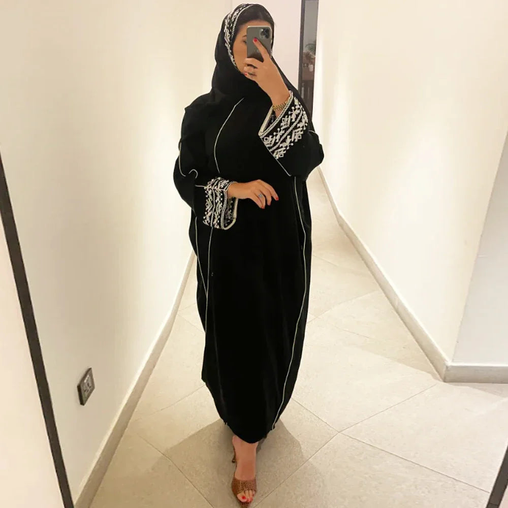 Kimono Abaya Noir Chic de qualité