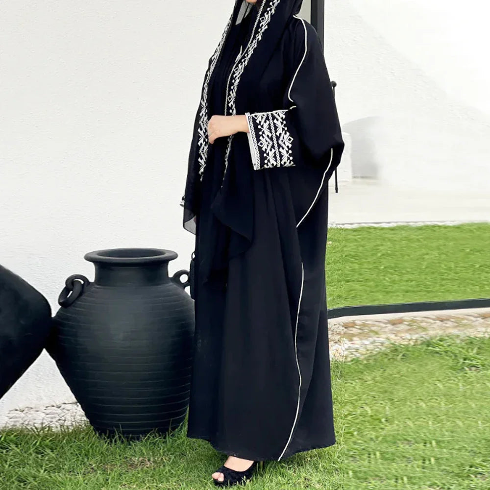 Kimono Abaya Noir Chic long