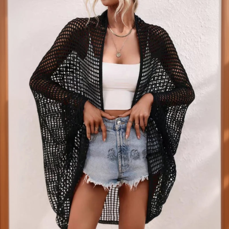 Kimono Boho Tricoté Crochet