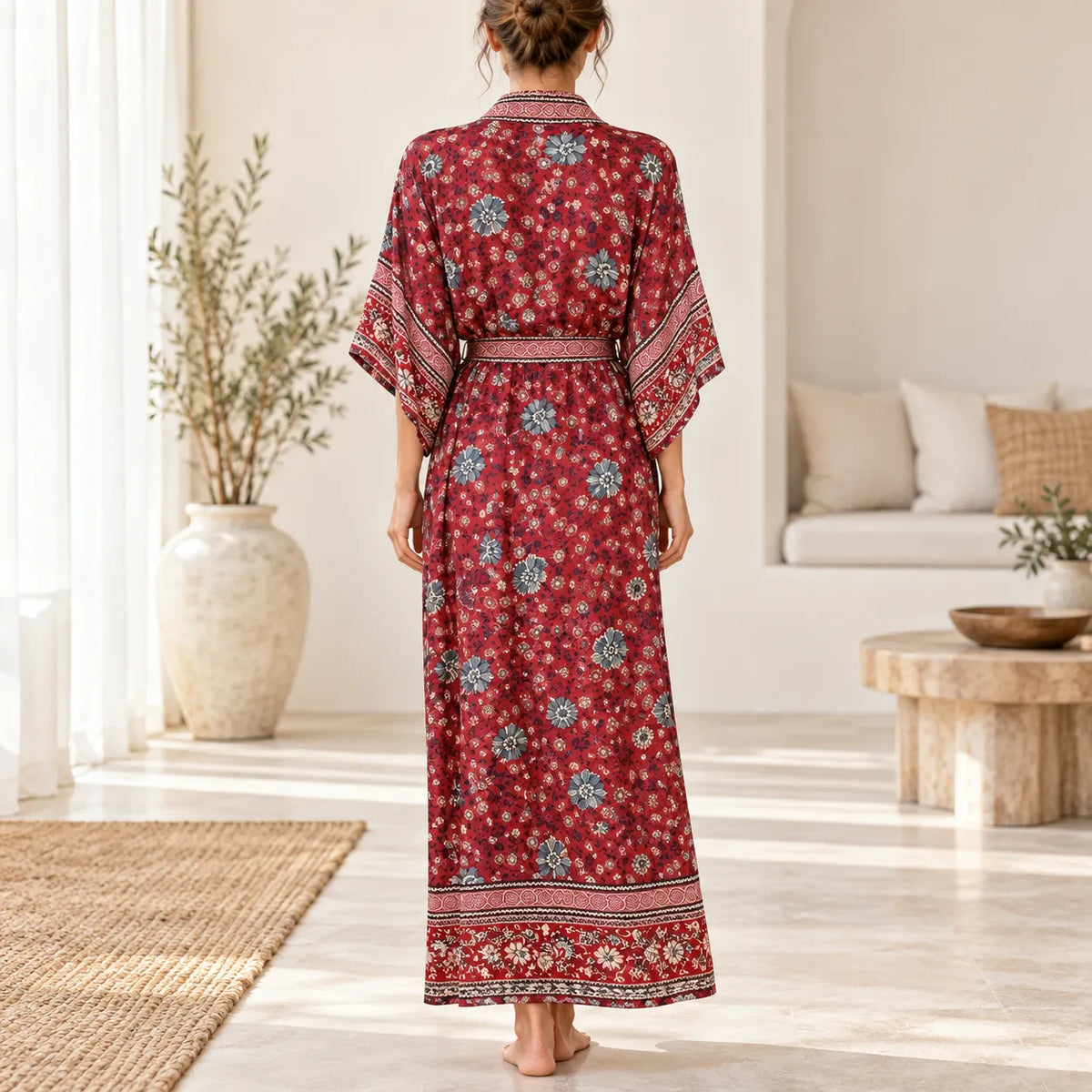 Kimono Léger Imprimé Floral Léger