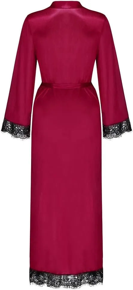 Kimono Rouge Satin Soyeux