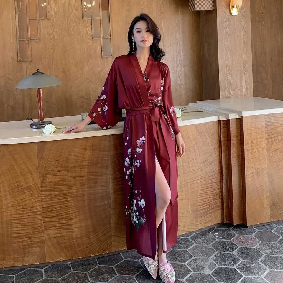 Kimono Soyeux Rouge