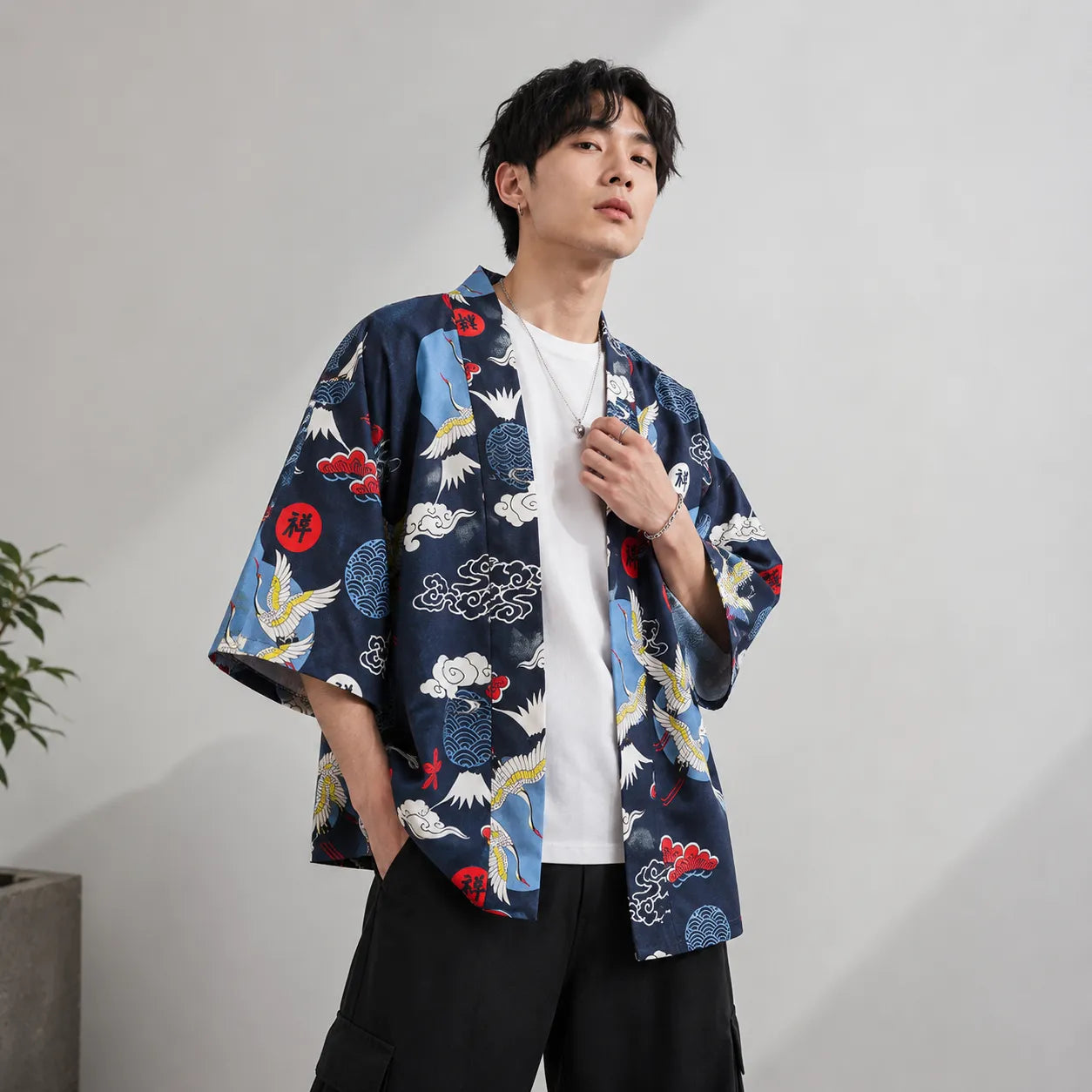 Kimono Veste Homme Grue