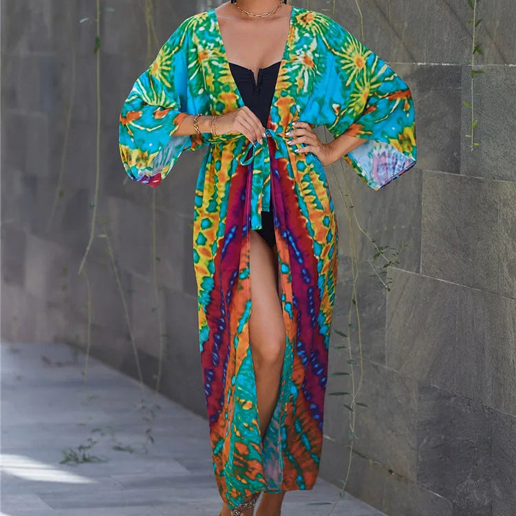 Kimono de Plage Estival Coloré 