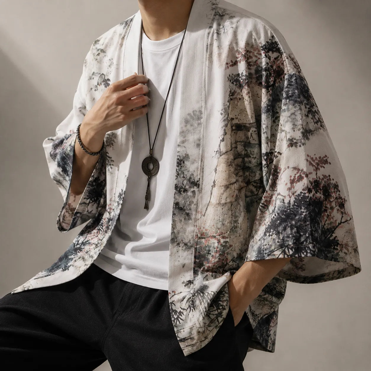 Kimono de Plage Fleuri Homme