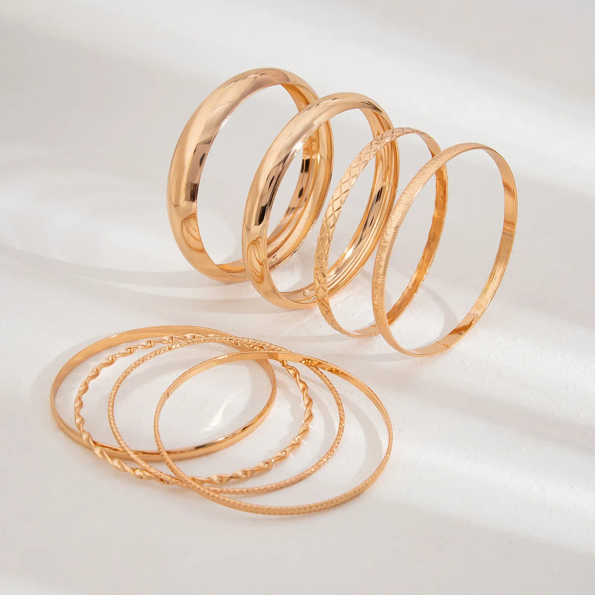 Lot de Bracelet Stylé en Acier Inoxydable Doré