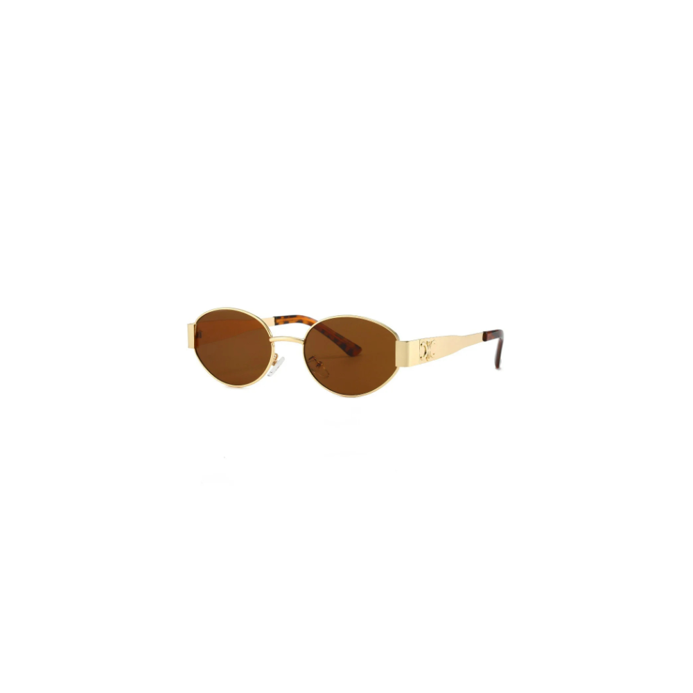 Lunettes de Soleil Ovale Marron